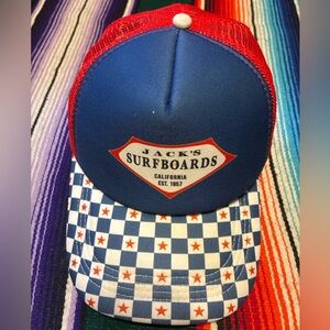 Jack’s Surfboards Trucker Hat Red White Blue